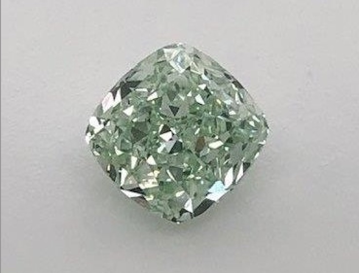 Green Diamond Cushion Cut