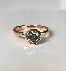 1.18ct Grey Round Diamond Solitaire 