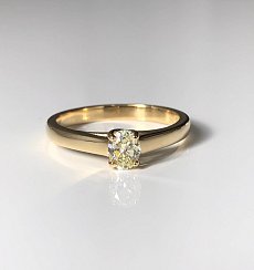 0.35ct Yellow Oval Solitaire